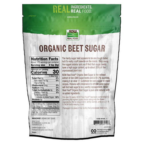 Now Foods, Beet Sugar, 1361g, 3 lb - Image 2