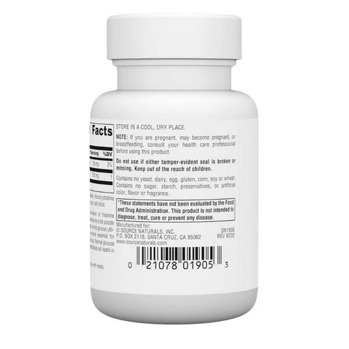 Source Naturals, Benfotiamine, 150 mg, 30 Tabs - Image 3