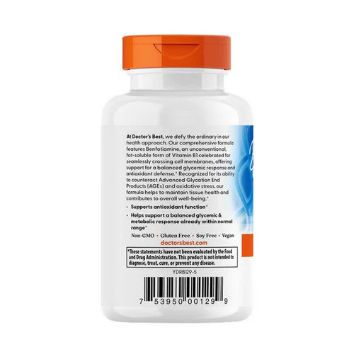 Doctors Best, Best Benfotiamine, 150 mg, 120 Vegegie Caps - Image 3