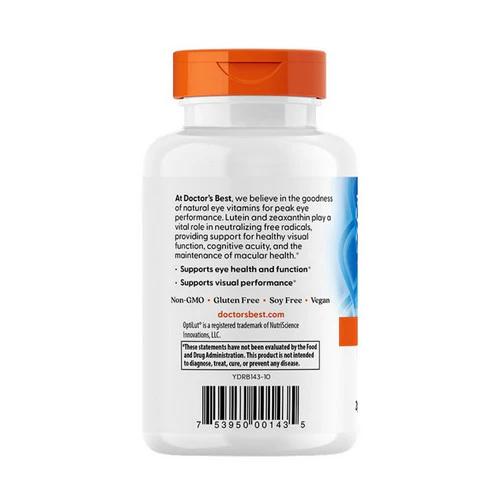 Doctors Best, Lutein, 10 mg, 120 vcaps - Image 3