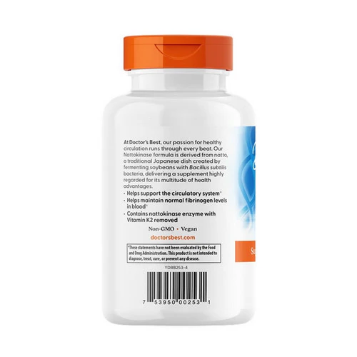 Doctors Best, Nattokinase, 270 Veggie Caps - Image 3
