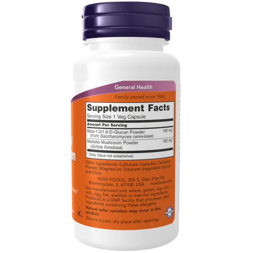 Now Foods, Beta 1-3/1-6- D -Glucan, 100 mg, 90 Veg Caps - Image 2