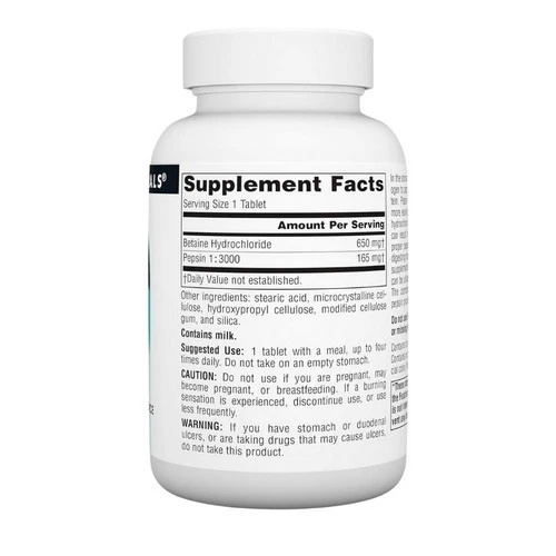 Source Naturals, Betaine Hcl, 90 Tabs - Image 2