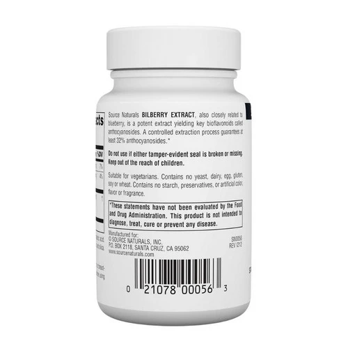 Source Naturals, Bilberry Extract, 100 MG, 120 Tabs - Image 3