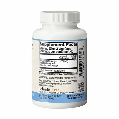 Eclectic Herb, American Bilberry, 400 mg, 120 vcaps - Image 2