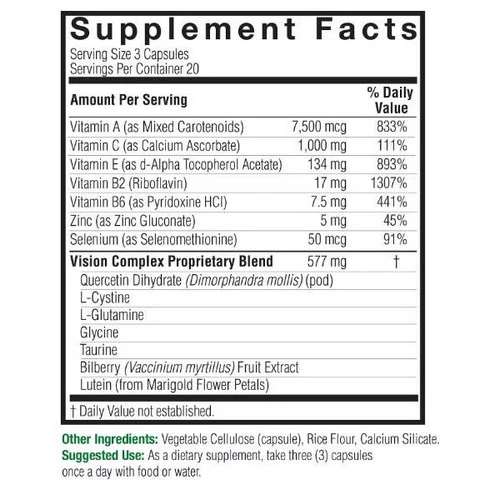 Nature's Answer, Bilberry Vision Complex, 60 Vcaps - Image 2