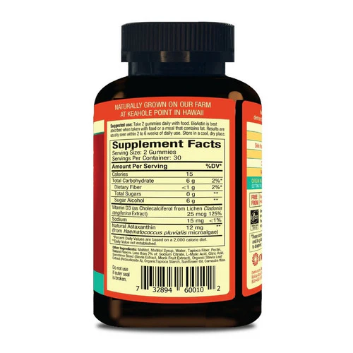Nutrex Hawaii, Bioastin Astaxanthin Gummies, 12 Mg, 60 Count - Image 2