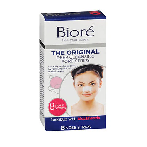 Biore, Deep Cleansing Pore Strips For Nose, 8 each