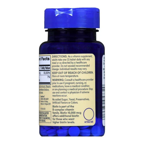 Foster And Thrive, Biotin, 10,000 Mcg, 60 Tabs - Image 2