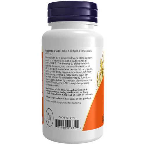 Now Foods, Black Currant Oil, 500 mg, 100 Sgels - Image 3