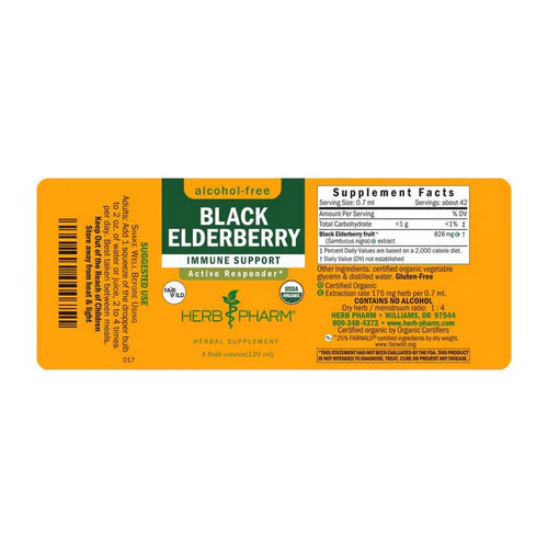 Herb Pharm, Black Elderberry Glycerite, 4 Oz - Image 2
