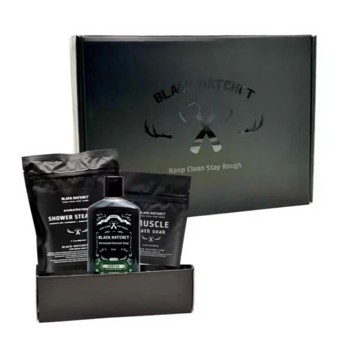 Latika Soap, Black Hatchet Shower Steamer Bag, 5 Count