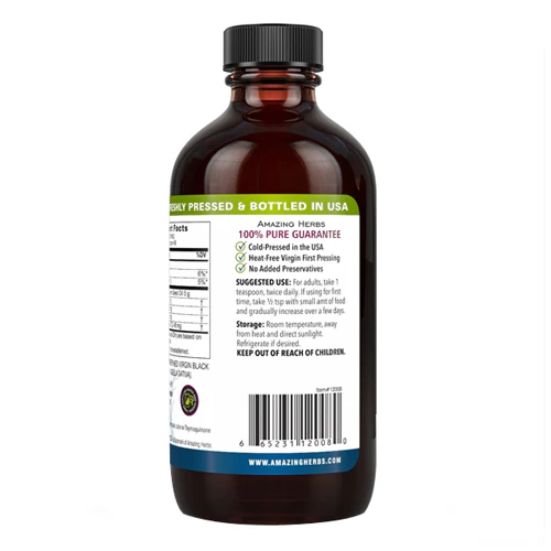 Amazing Herbs, Premium Black Seed Oil, 8 Oz - Image 3