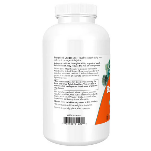 Now Foods, Bone Meal Powder, 16 OZ - Image 3