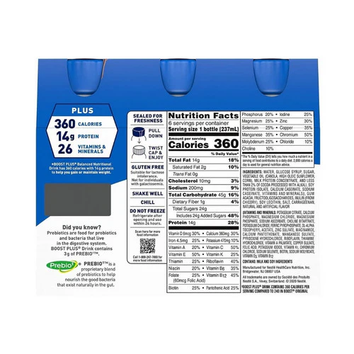 Nestle Healthcare Nutrition, Boost Plus Balanced Nutritional Drinks Rich Chocolate, 48 Oz - Image 2
