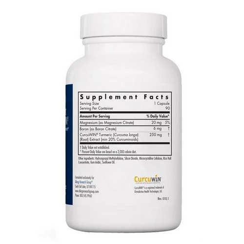 Nutricology/ Allergy Research Group, Boron Joint With CurcuWIN Connective Tissue And Bone Health, 90 Veg Caps - Image 3