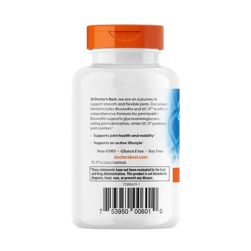 Doctors Best, Boswellia Extract + UC-II, 60 VegCaps - Image 3