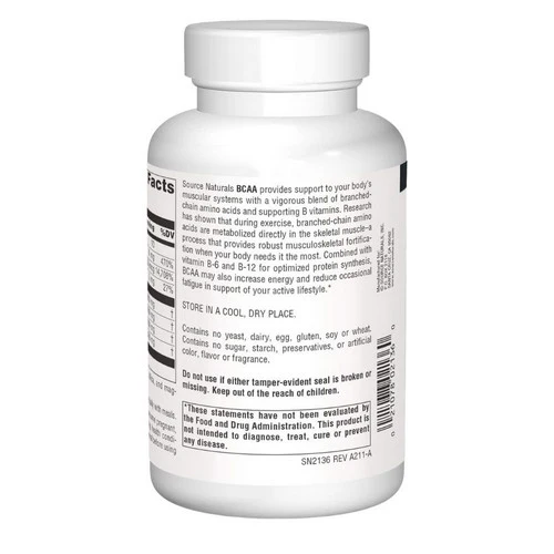 Source Naturals, Branched-Chain Amino Acids (BCAA), 120 Caps - Image 3