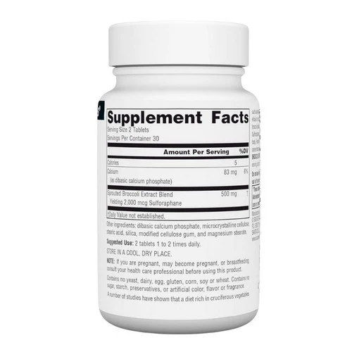 Source Naturals, Broccoli Sprouts, 60 Tabs - Image 2