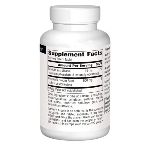 Source Naturals, Butcher's Broom, 500 MG, 100 Tabs - Image 3