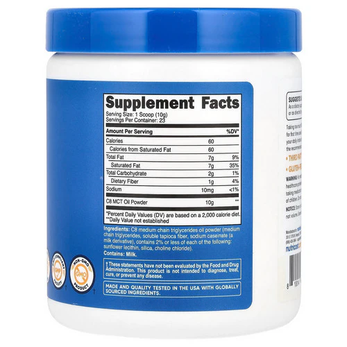 Nutricost, C8 MCT Oil Powder, .5 Lb - Image 2