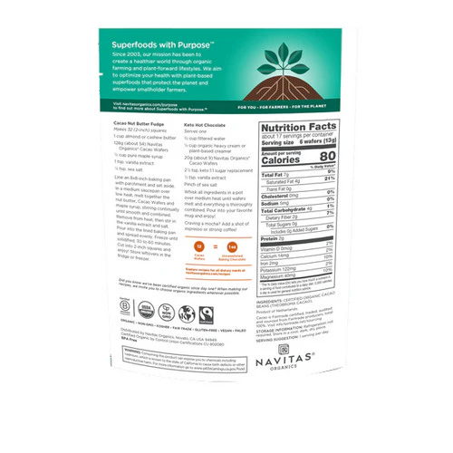 Navitas Organics, Cacao Wafers, 8 Oz - Image 2