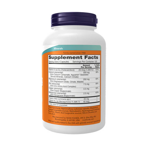 Now Foods, Cal- Mag Caps, 240 Caps - Image 3