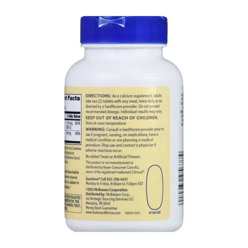Foster And Thrive, Calcium Citrate Plus Vitamin D3 Maximum Coated, 120 Tabs - Image 2