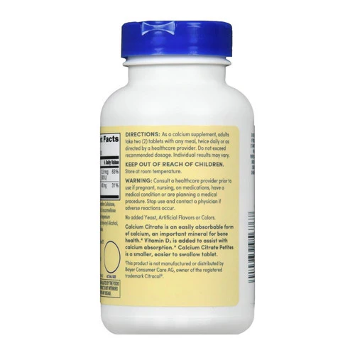 Foster And Thrive, Calcium Citrate + Vitamin D3 Petites Coated, 200 Tabs - Image 2