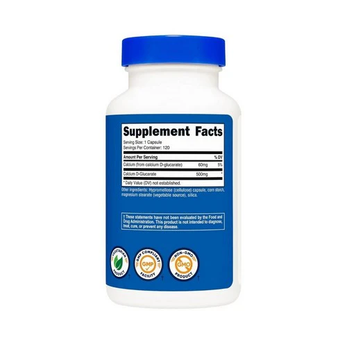 Nutricost, Calcium D-Glucarate Capsules, 500 Mg, 120 Count - Image 2