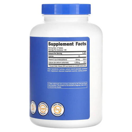 Nutricost, Calcium Vitamin D3 Tablets, 600 Mg/25 Mcg, 240 Count - Image 2