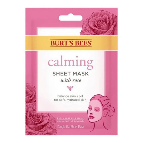 Burts Bees, Calming Sheet Mask With Rose, 1 Count (Case Of 6)