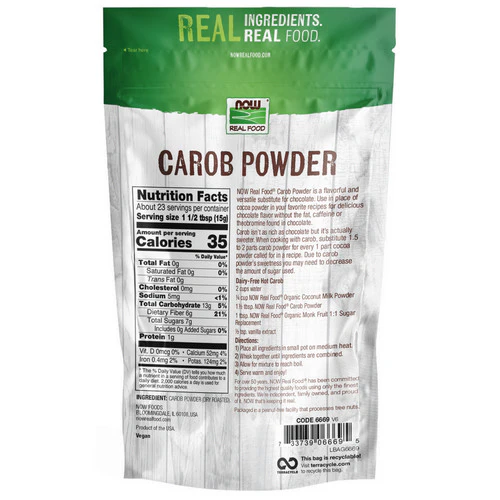 Now Foods, Carob Powder Roasted, 12 oz - Image 2