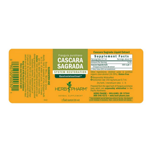 Herb Pharm, Cascara Sagrada Extract, 1 Oz - Image 2