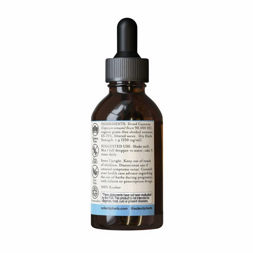 Eclectic Herb, Cayenne, 2 Oz with Alcohol - Image 2