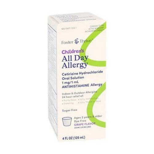 Foster And Thrive, Cetirizine Syrup Grape, 4 Oz