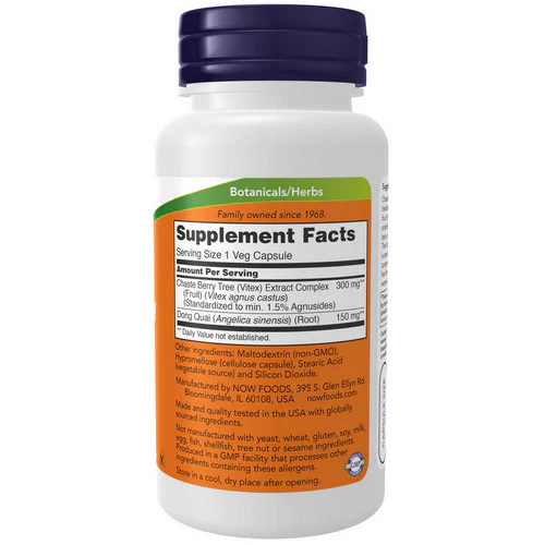 Now Foods, Chaste Berry-Vitex Extract, 300 mg, 90 Veg Caps - Image 2