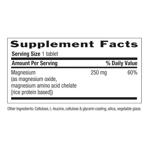Country Life, Chelated Magnesium, 250mg, 240 Tabs - Image 2