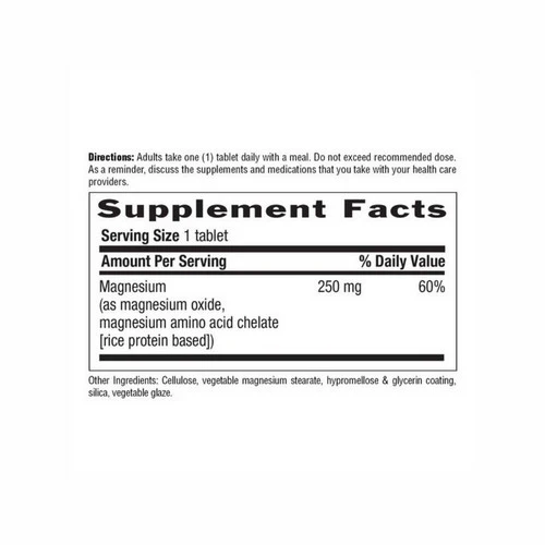 Country Life, Chelated Magnesium, 250 MG, 90 Tabs - Image 2