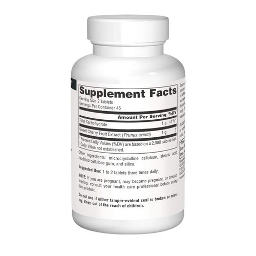 Source Naturals, Cherry Fruit Extract, 500 mg, 90 Tabs - Image 2