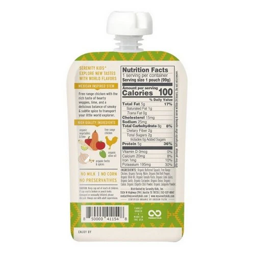 Serenity Kids, Chicken Mexican Inspired Stew, 3.5 Oz (Case Of 6) - Image 2