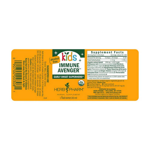 Herb Pharm, Kids Immune Avenger, Alcohol Free, 1 Oz - Image 2