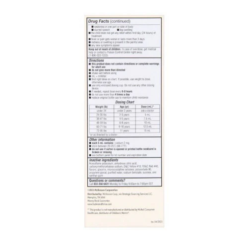 Foster And Thrive, Children's Ibuprofen, 100 Mg, 8 Oz - Image 2