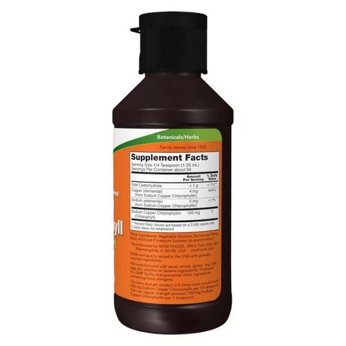 Now Foods, Chlorophyll Liquid Extra Strength Unflavored, 4 Oz - Image 3