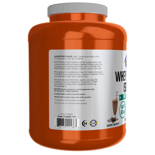Now Foods, Chocolate Whey Protein Isolate, 5 Lb - Image 3