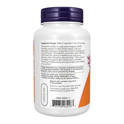 Now Foods, Chondroitin Sulfate, 600 mg, 120 Caps - Image 3