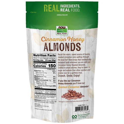 Now Foods, Cinnamon Honey Almonds, 12 Oz - Image 2