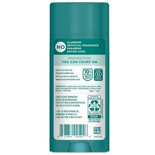Tom's Of Maine, Clean Coast Deodorant, 3.25 Oz - Image 2