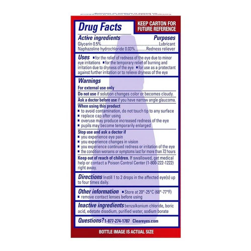 Clear Eyes, Maximum Redness Relief Eye Drops, 0.5 oz - Image 2