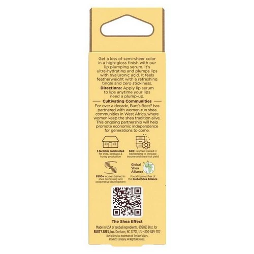 Burts Bees, Clear Shea Hyaluronic Acid Lip Plumping Serum, 0.27 Oz - Image 2